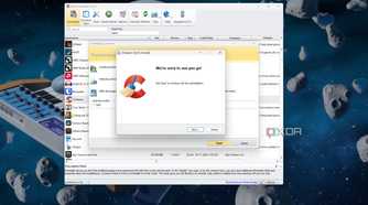A screenshot showing the CCCleaner uninstallation in Revo Uninstaller.