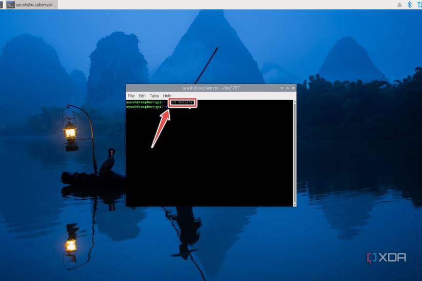 The command to switch to the TEA5767 folder