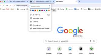 Create tab groups in Chrome