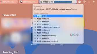 Instant conversion in Safari