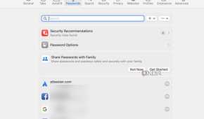 Safari password management