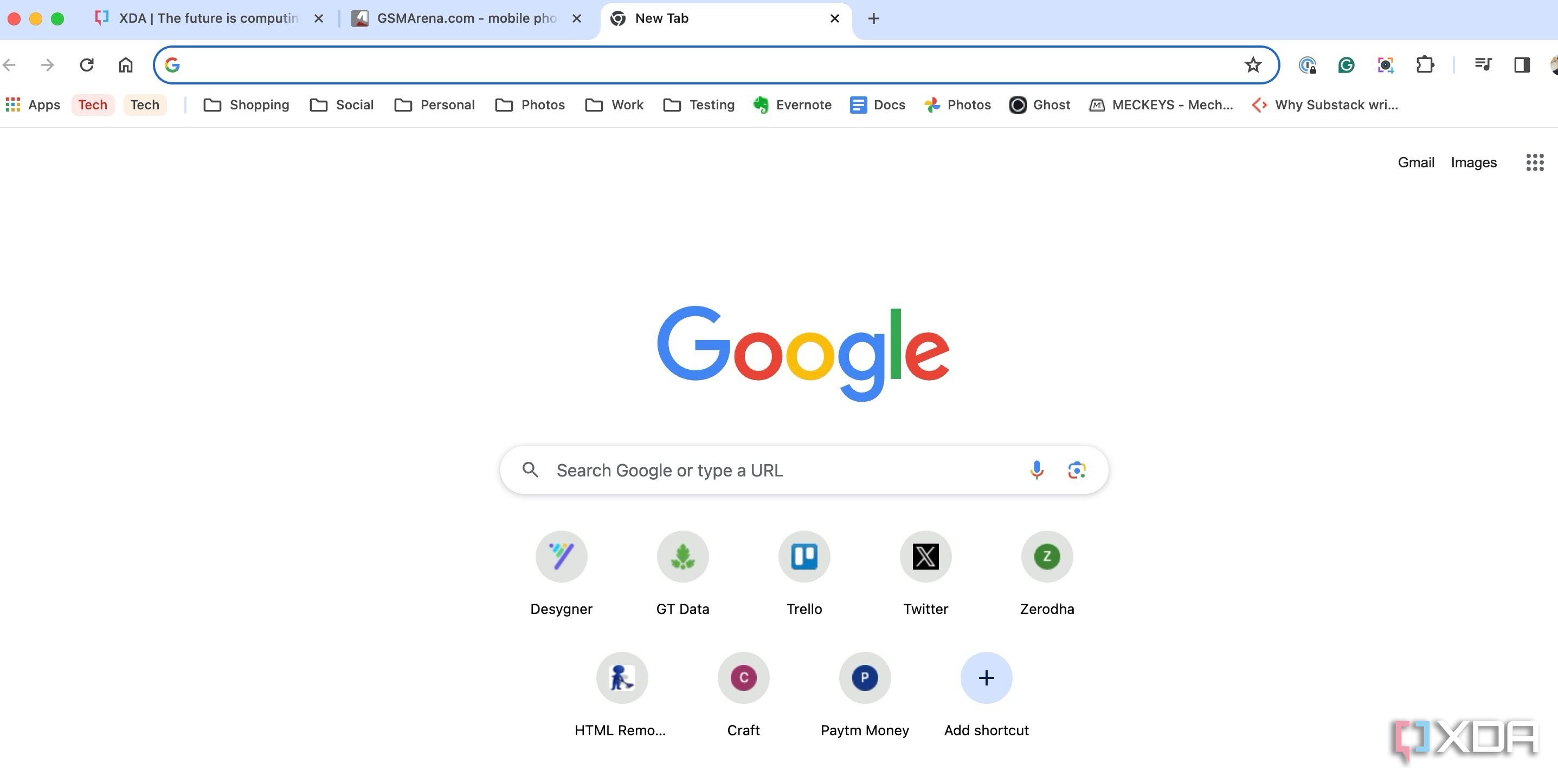 Chrome Webpage