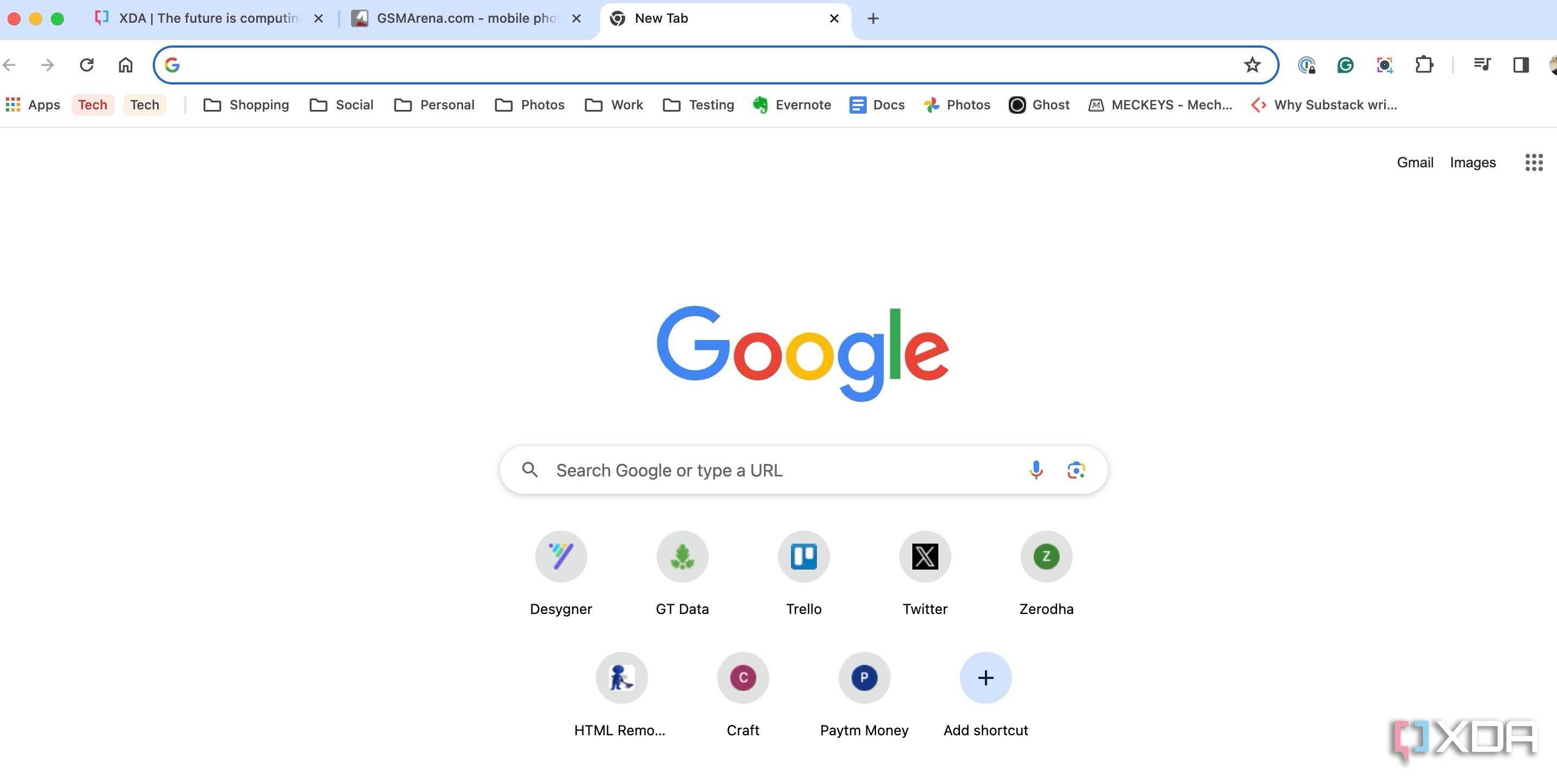 Chrome Webpage