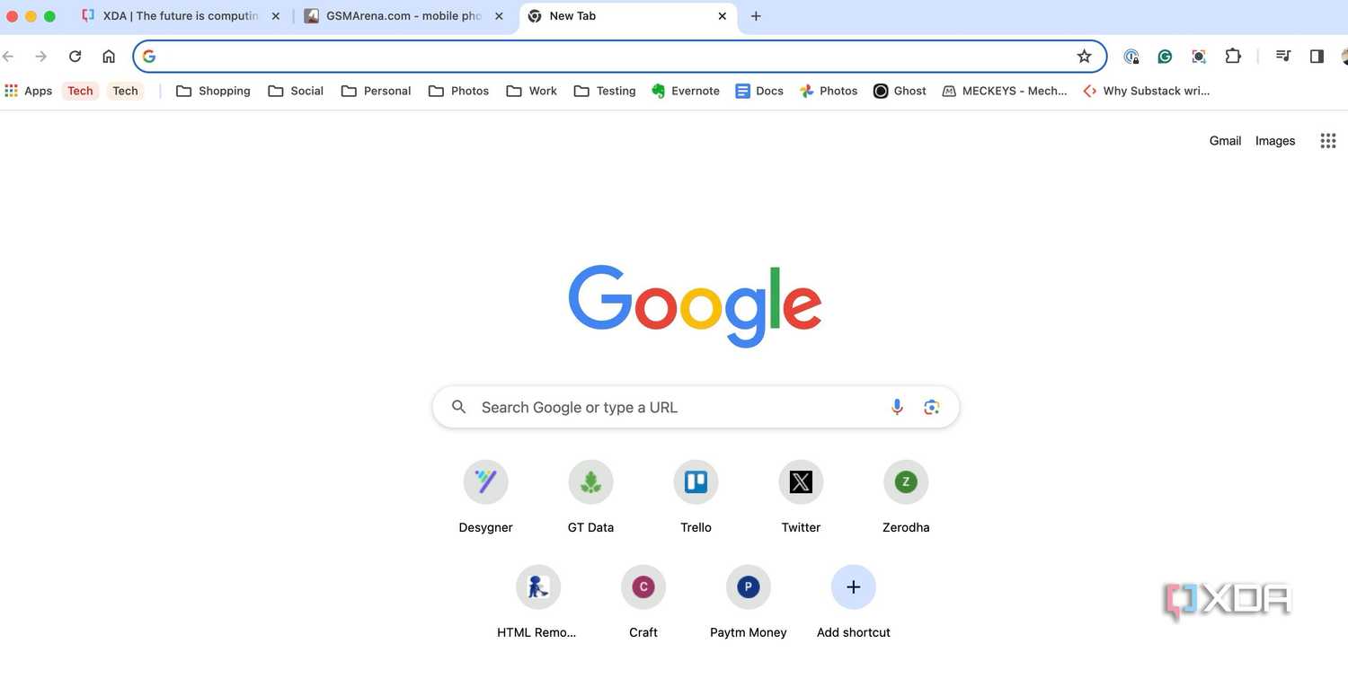 Chrome Webpage