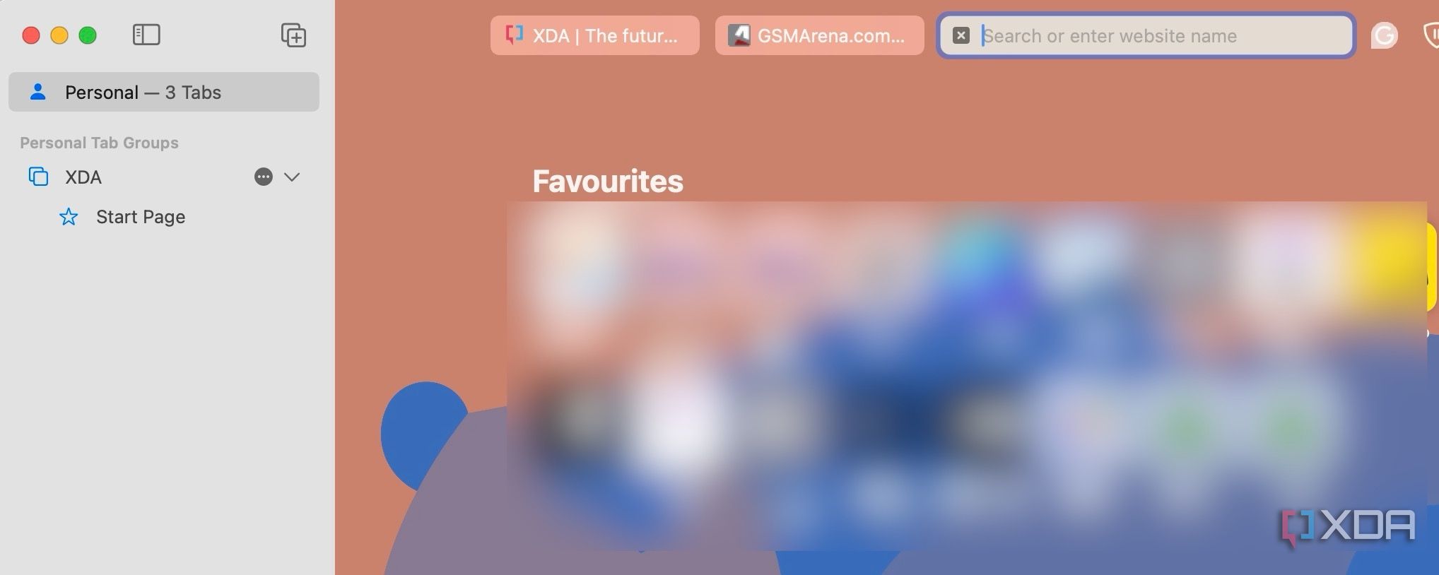 Safari tab groups from the sidebar