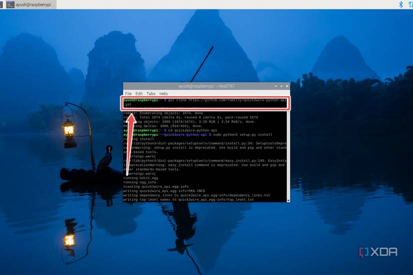 The command to clone the Quick2Wire repository