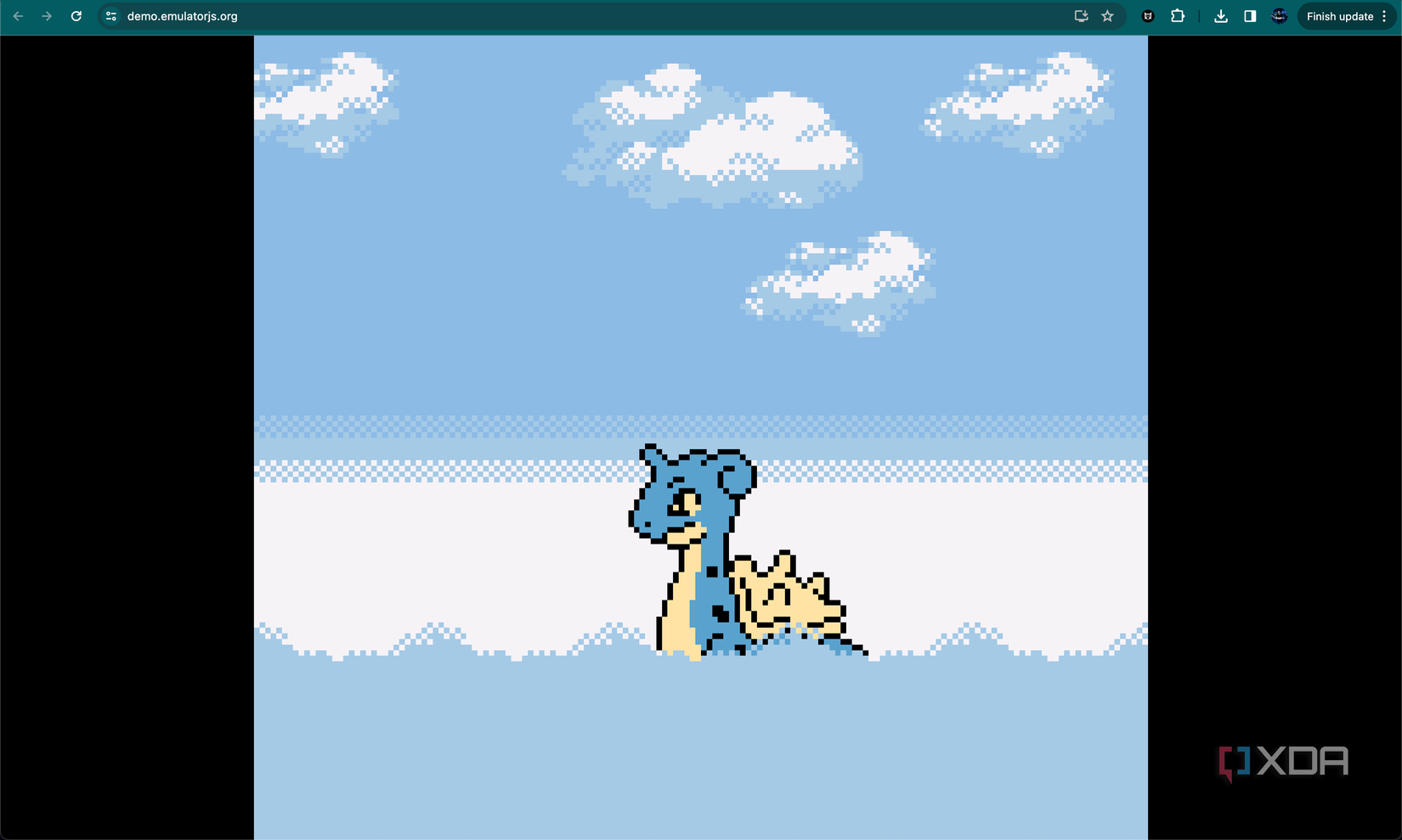 EmulatorJS running in browser showing Pokemon Silver