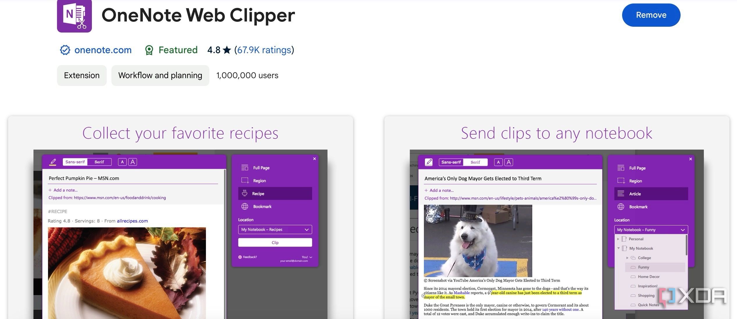 OneNote web clipper 