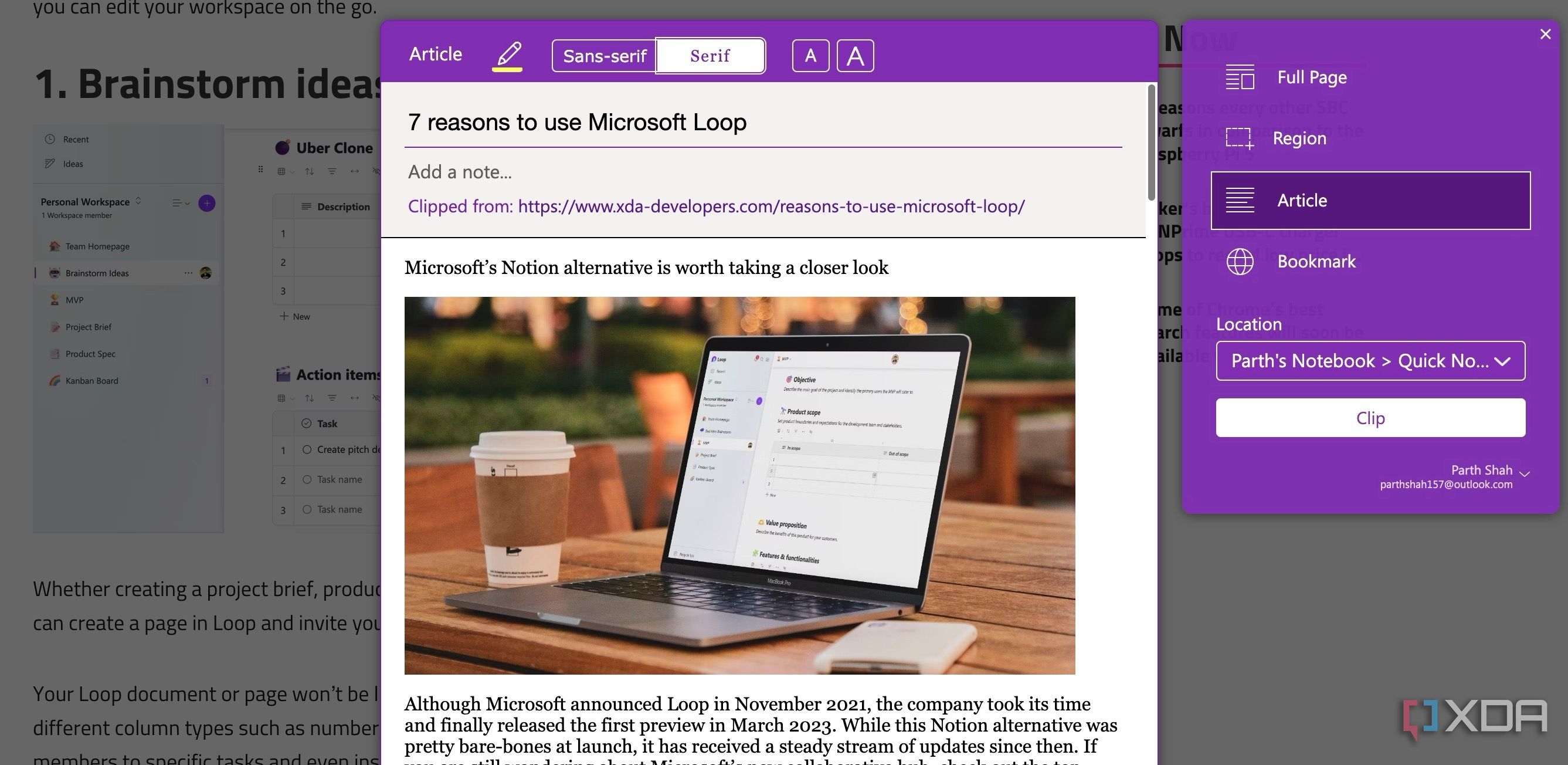 Bookmark a page in OneNote