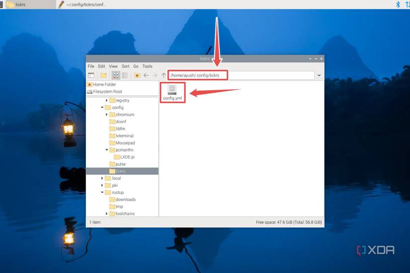 The config.yml file in the File Manager