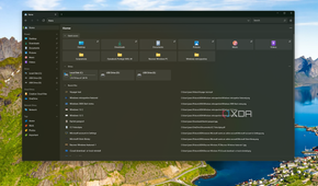 Screenshot of the home page in the Files app