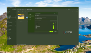 Screenshot of the Files app with a Properties dialog open showing the security settings for a file