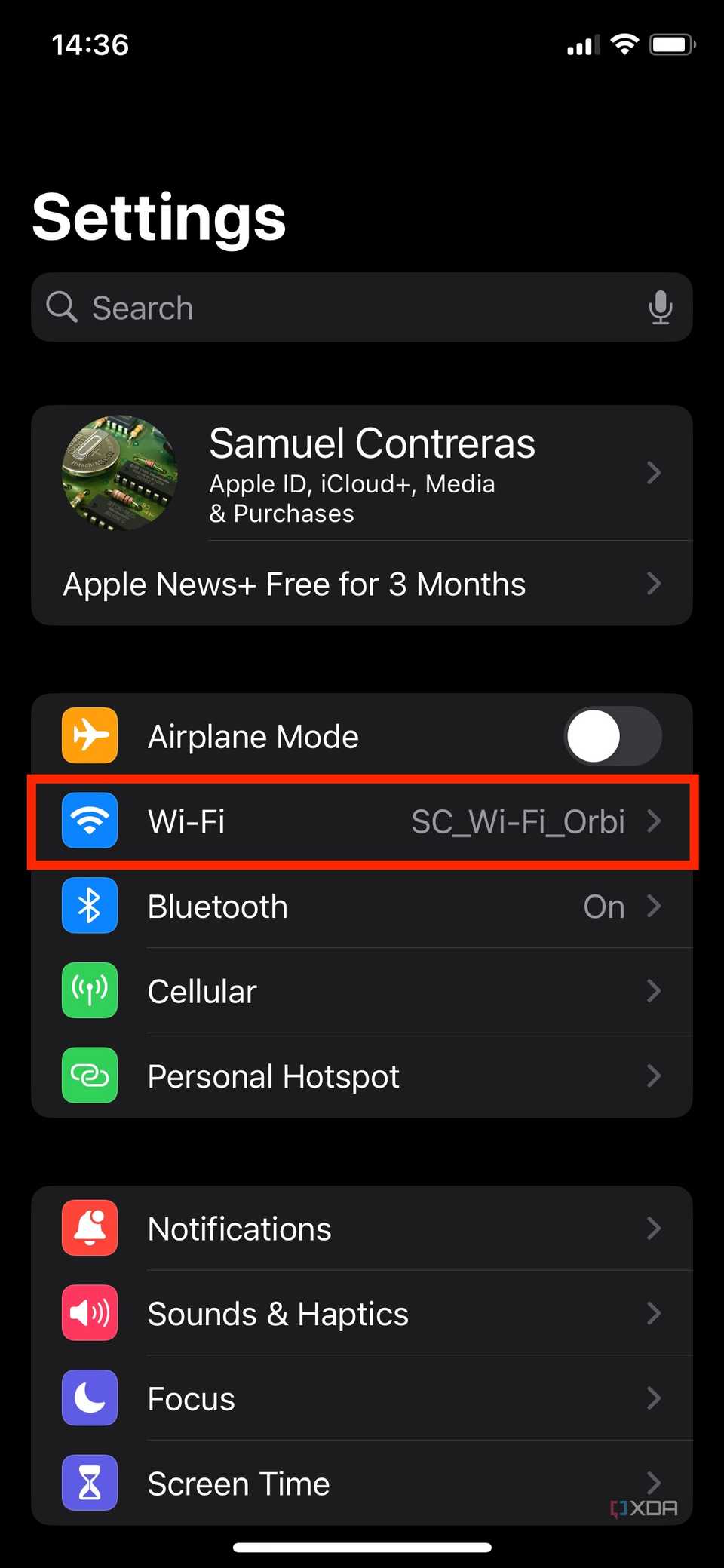 find router IP address on iPhone > Select Wi-Fi