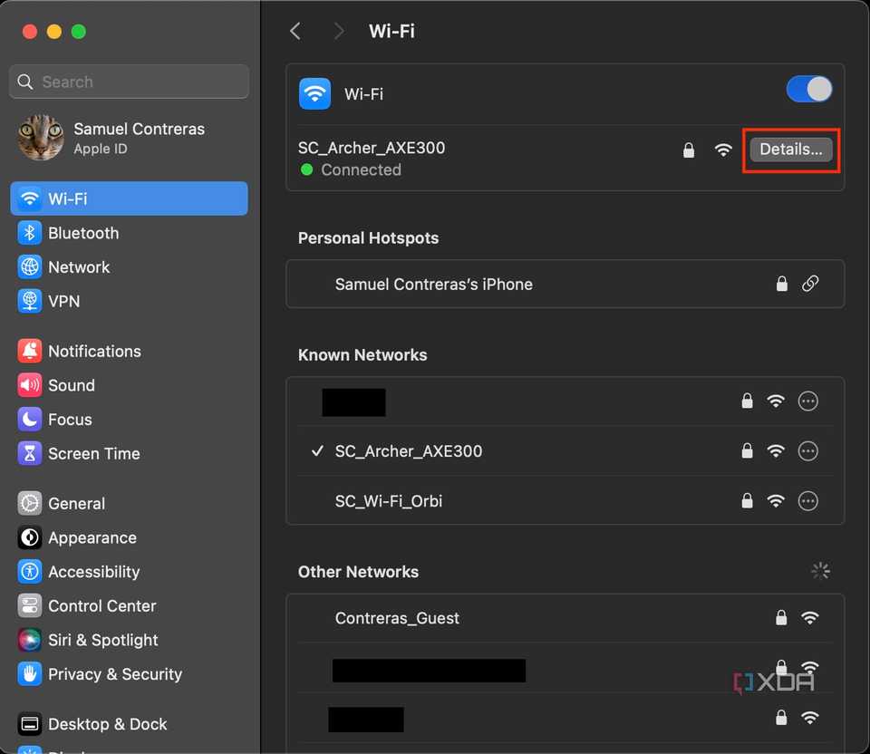 Find router IP address Mac > Click Details