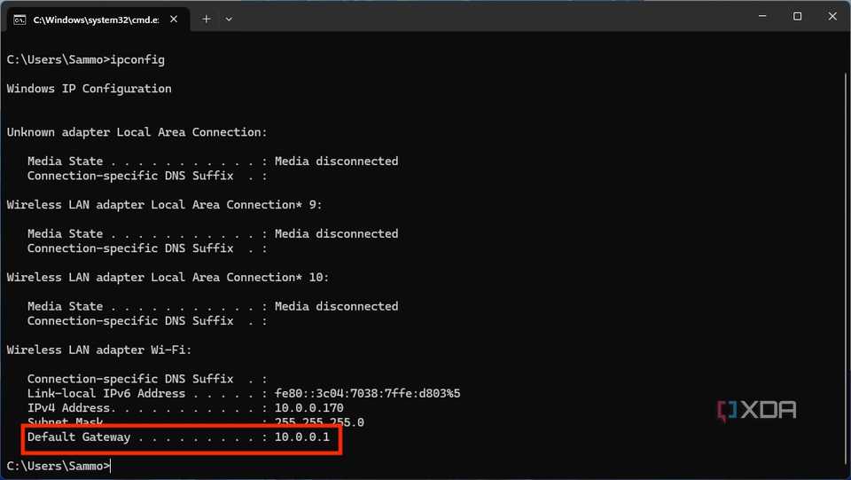How to find a router IP address