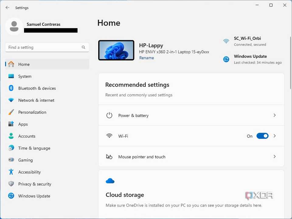 How to find your router IP address Windows Settings main page