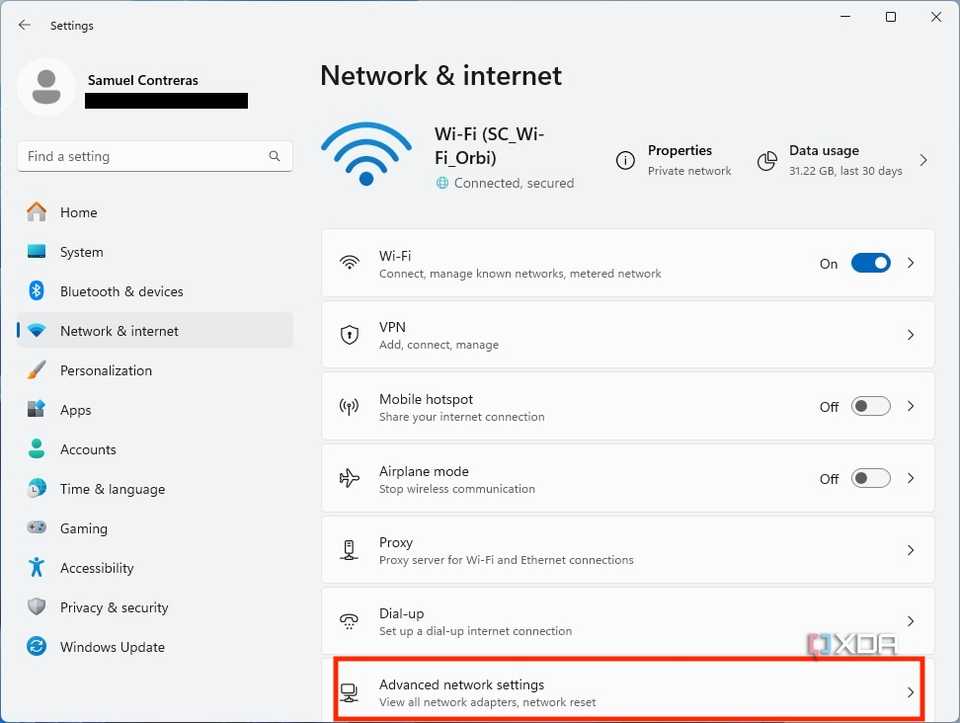 How to find your router IP address Windows Settings >.Select Advanced network settings
