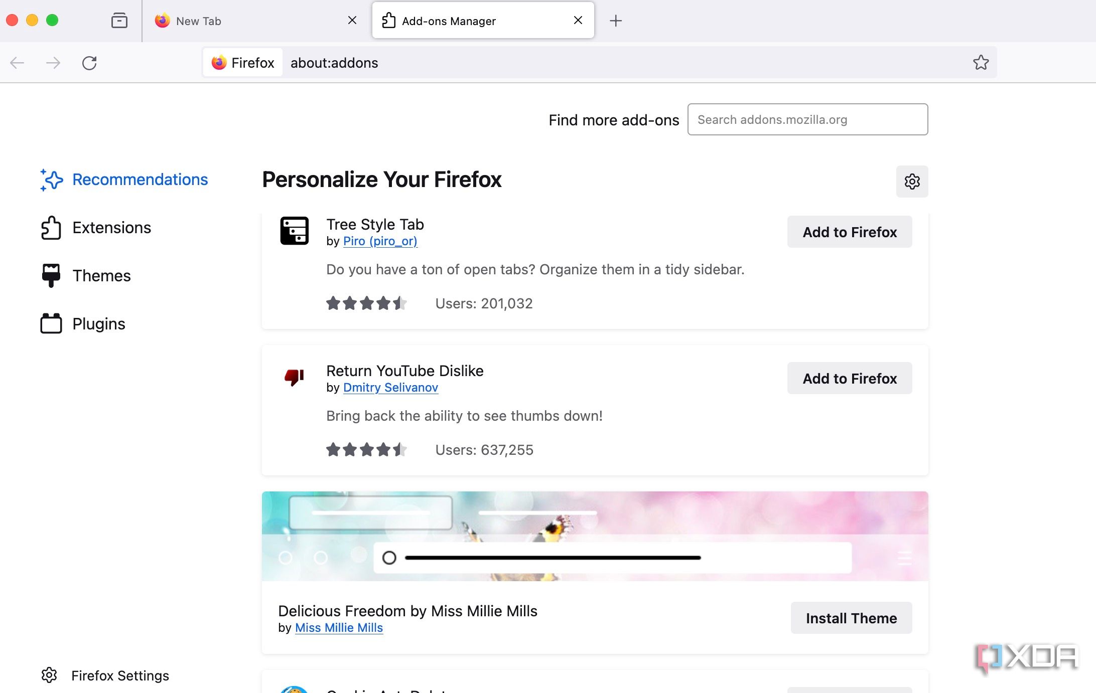 Firefox extensions