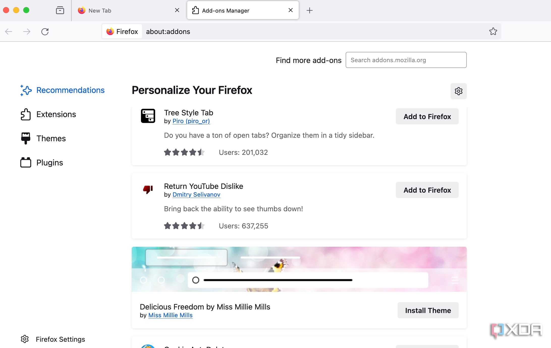 Firefox extensions