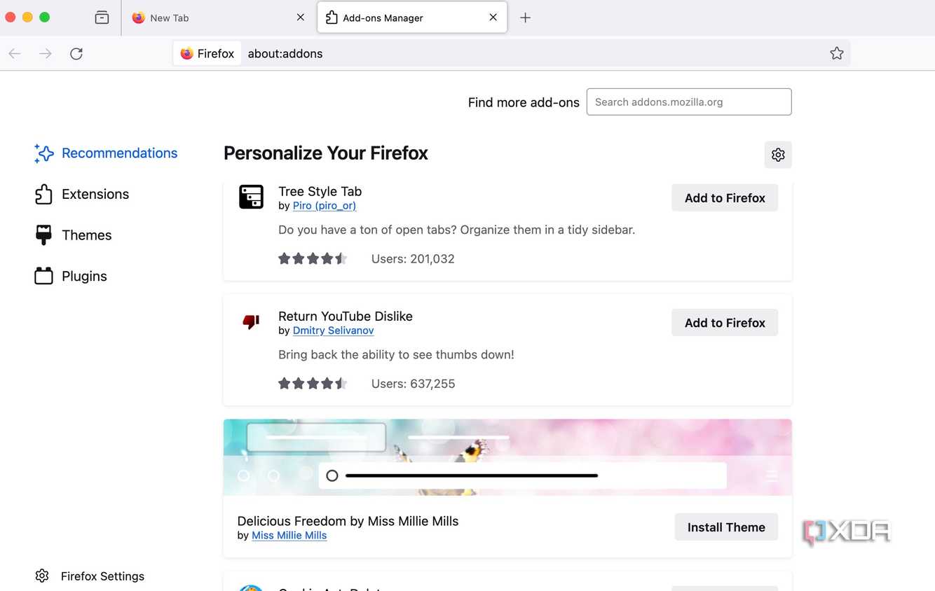 Firefox extensions