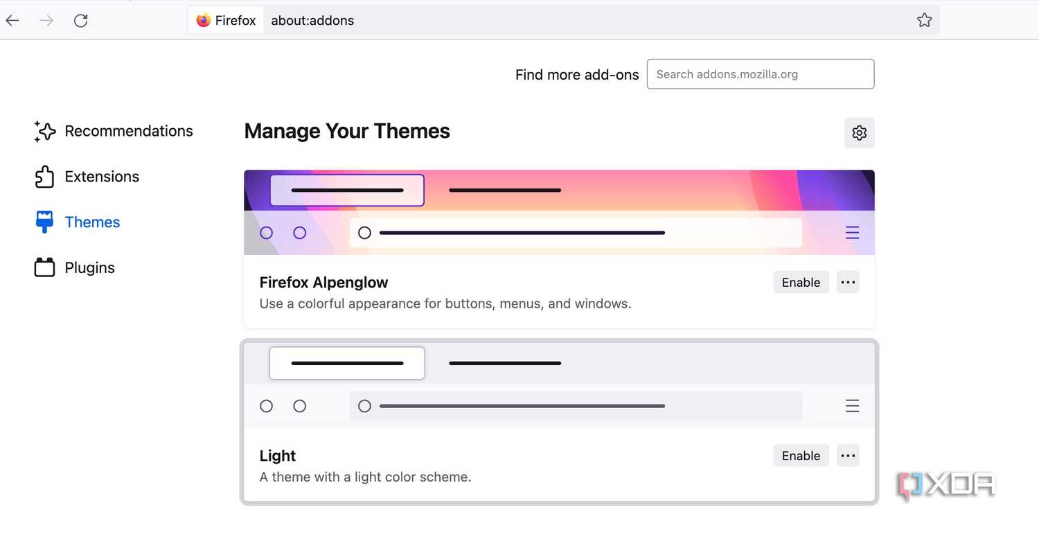 Firefox themes