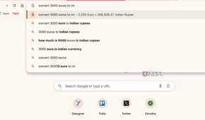 Google Chrome converstion tool in Address bar