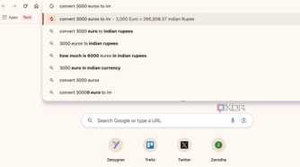 Google Chrome converstion tool in Address bar