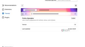 Firefox themes menu