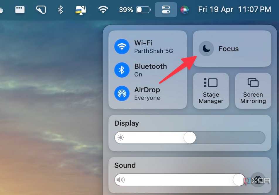 Change focus mode on Mac