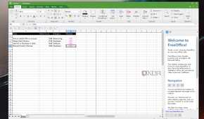 Screenshot of PlanMaker, a free Excel Alternative from SoftMaker FreeOffice suite.