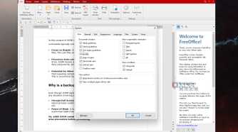 Screenshot of Text Maker's settings, a free Microsoft Word Alternative from SoftMaker FreeOffice suite.