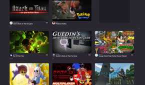 Screenshot of free fan games on Game Jolt