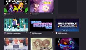 Screenshot of free Undertale games on Game Jolt