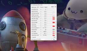 A screenshot showing the GPU-Z utility running on Windows to show various GPU stats.