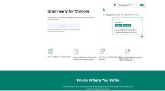 grammarly for chrome page