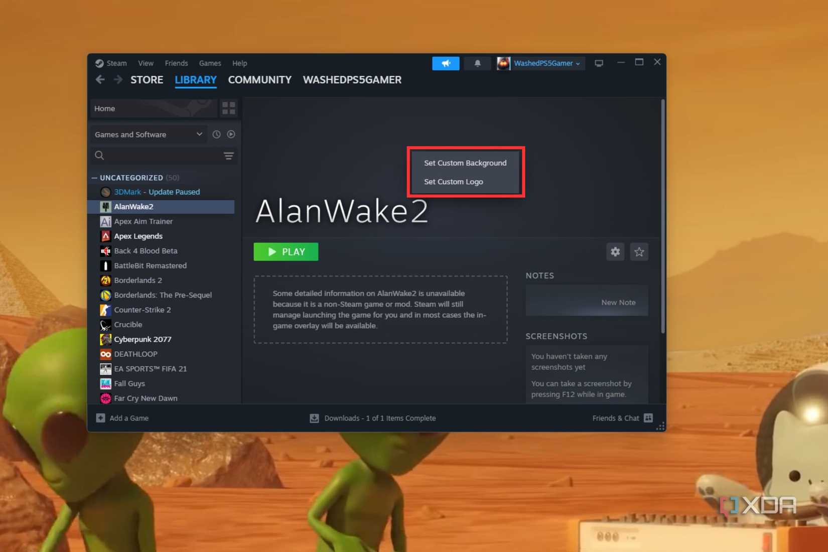 How to add custom artwork to your Steam library games