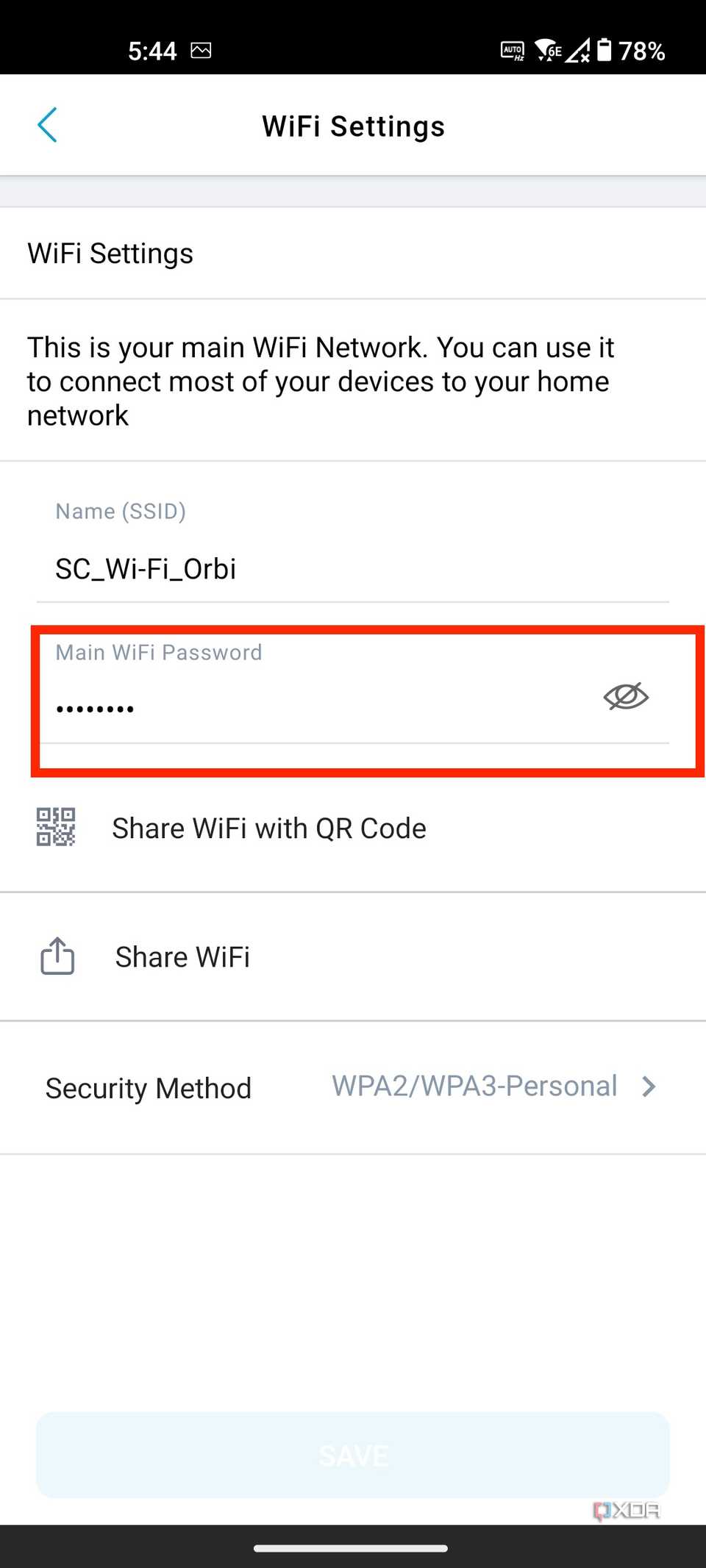 How to change router password Orbi app 8