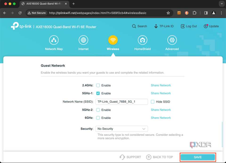 How to change router password web browser screenshot 6 TP-Link