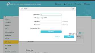 How to configure a router screen VPN Client setup