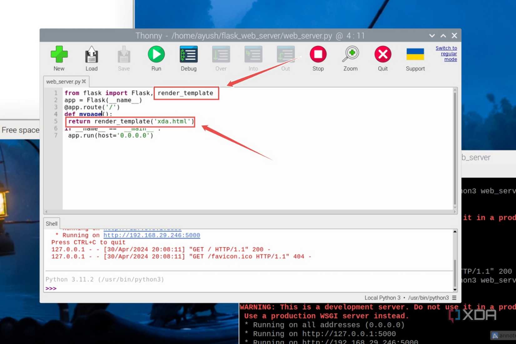Adding an HTML webpage in Thonny