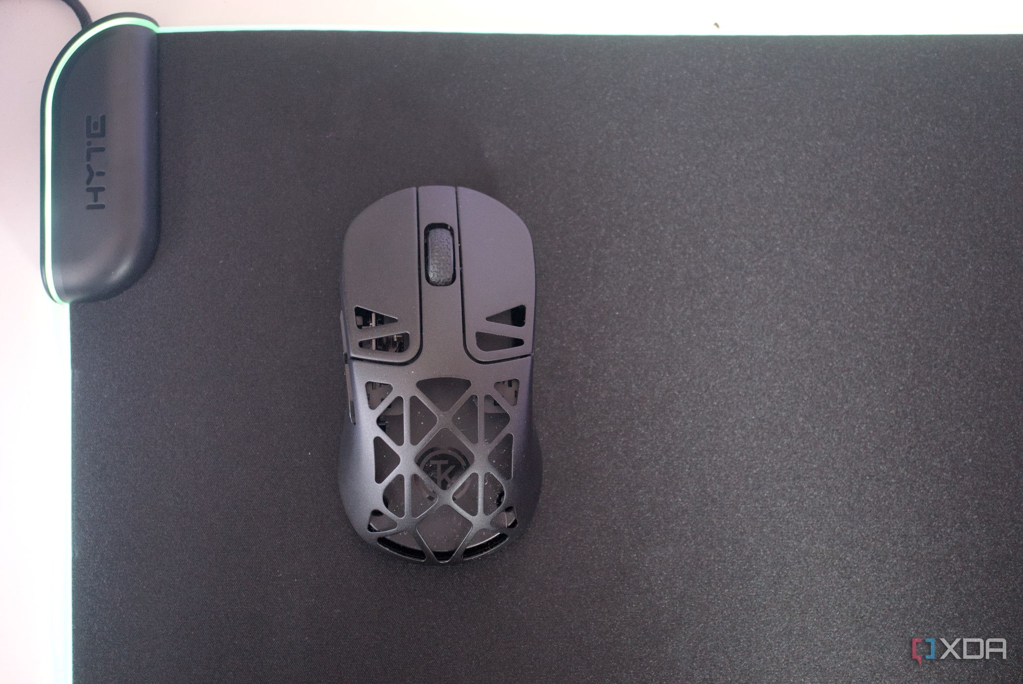 A Keychron mouse on the HYTE CNVS