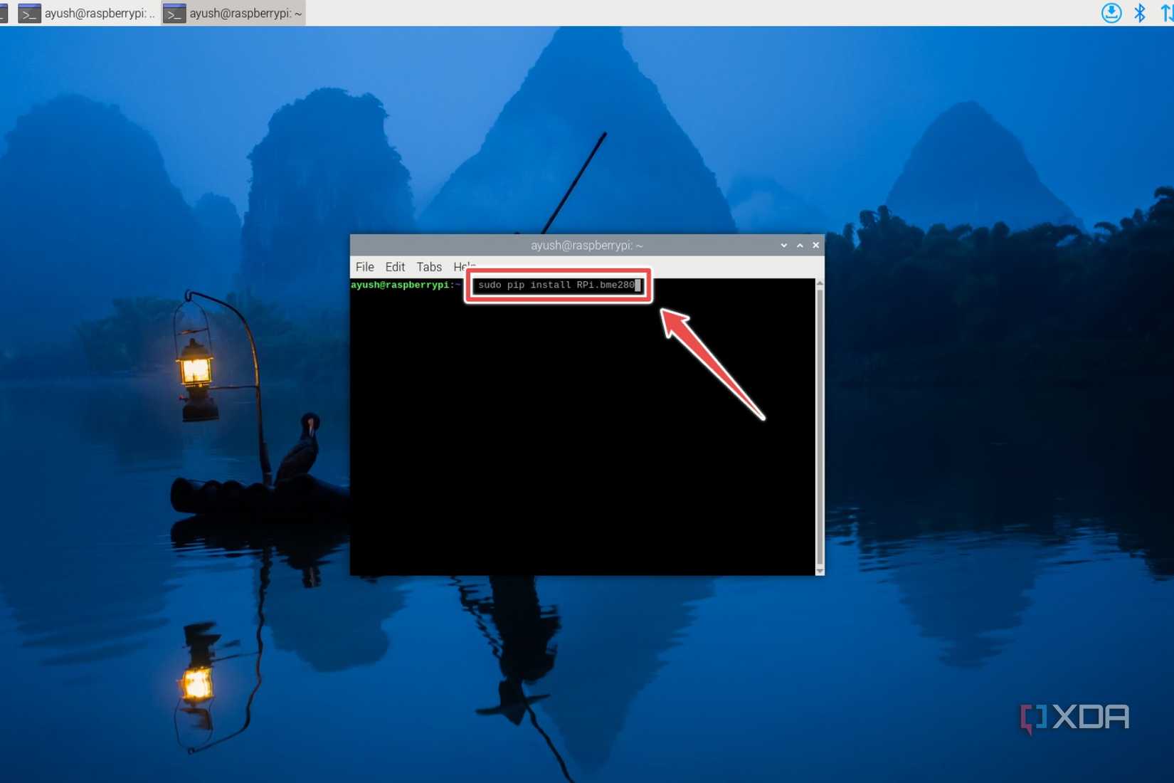 The command to install the BME280 package