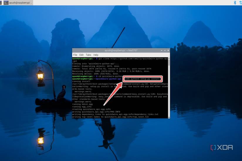 The command to install Quick2Wire