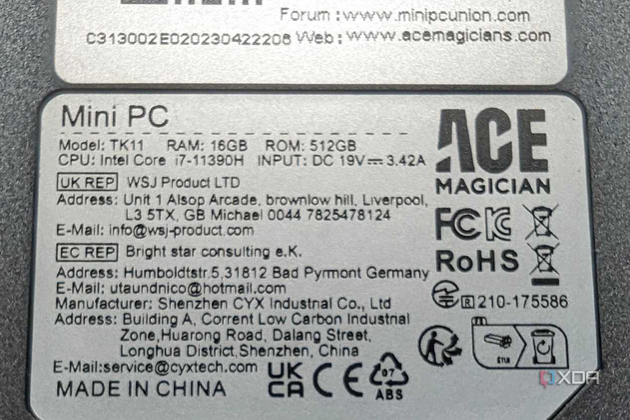 intel mini pc specs