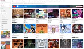 Screenshot of Android games on Itch.io