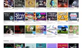 Screenshot of Itch.io home page