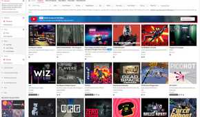 Screenshot of shooter games on Itch.io