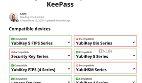Screenshot of login details for KeePass