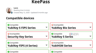 Screenshot of login details for KeePass