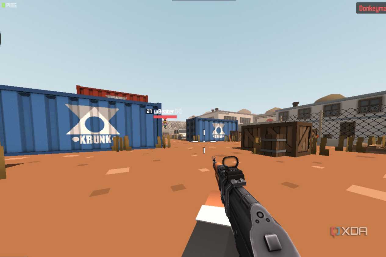 A screenshot showing krunker.io gameplay screen.